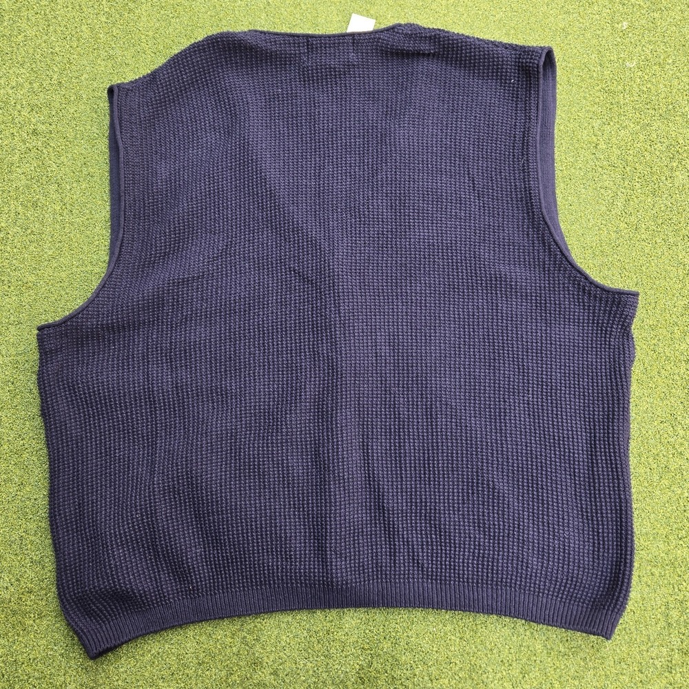 Vintage Eddie Bauer Sweater Vest XXL new With Tags Blue Knit - Picture 3 of 9